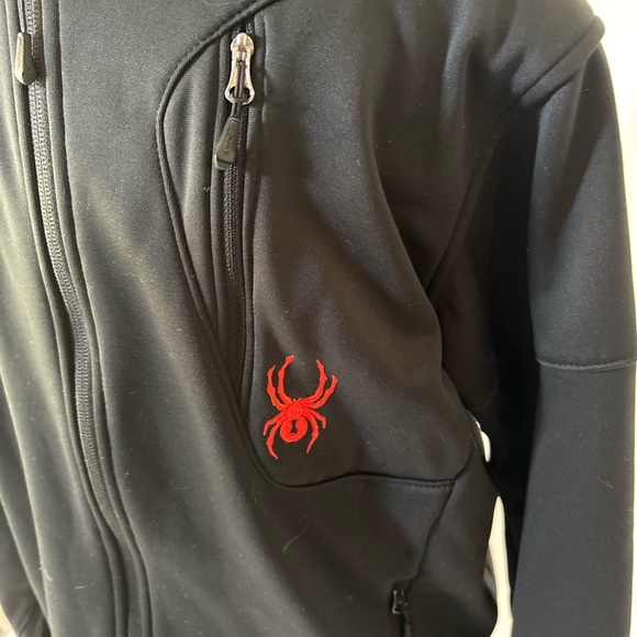 Spyder Men's Black Softshell Jacket Size Small - Picture 3 of 9